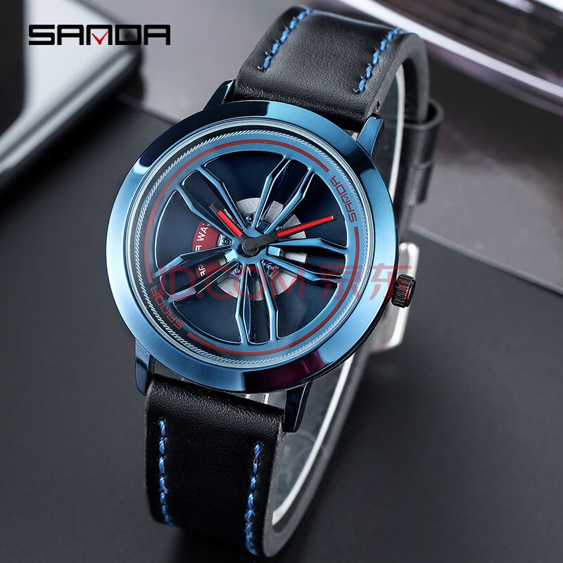 汽车轮毂表盘创意改装旋转时来运转子发动机svj手表奔驰g63轮毂te37