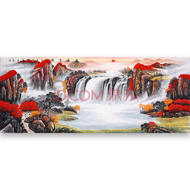 4米巨幅山水 周国耀《鸿运当头》