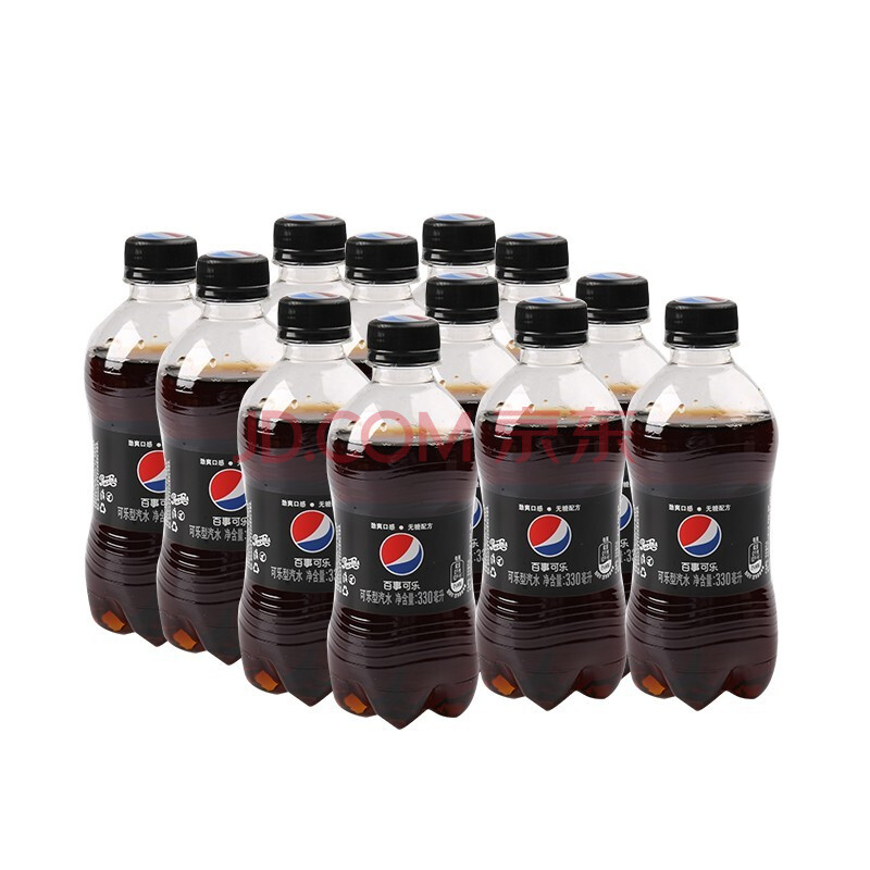 百事可乐无糖可乐300ml*12瓶迷你便携碳酸饮料夏季汽水饮料 300ml*12