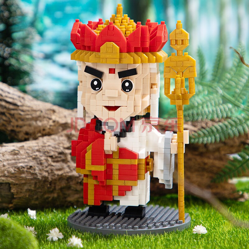 angelamiao 唐僧小颗粒儿童拼插积木拼装玩具迷你mini积木模型西游记