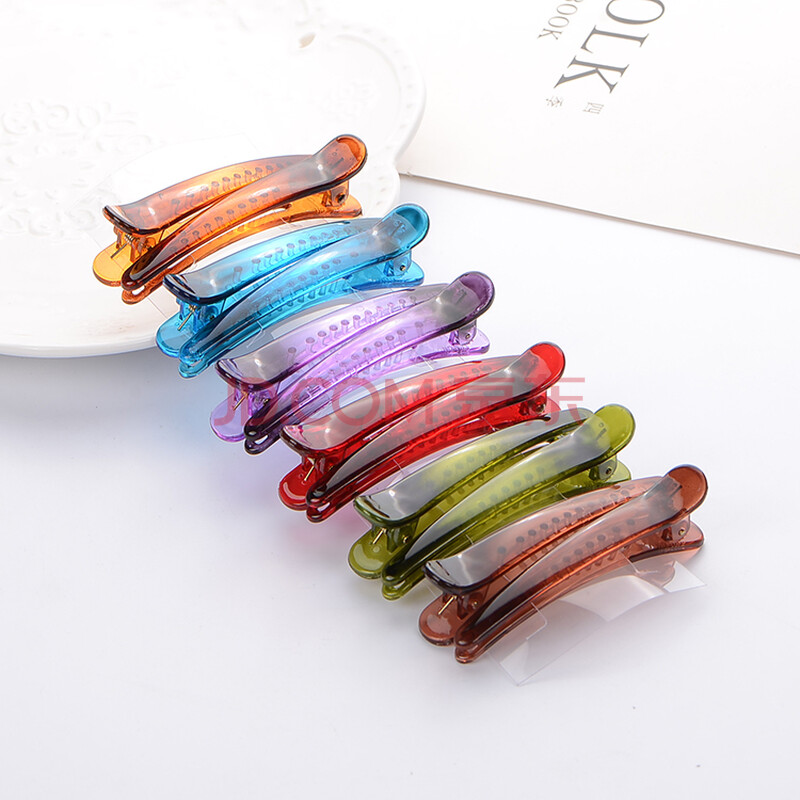 塑料鸭嘴夹简约弹簧夹韩版边夹顶夹理发店用发夹发卡刘海夹工具女