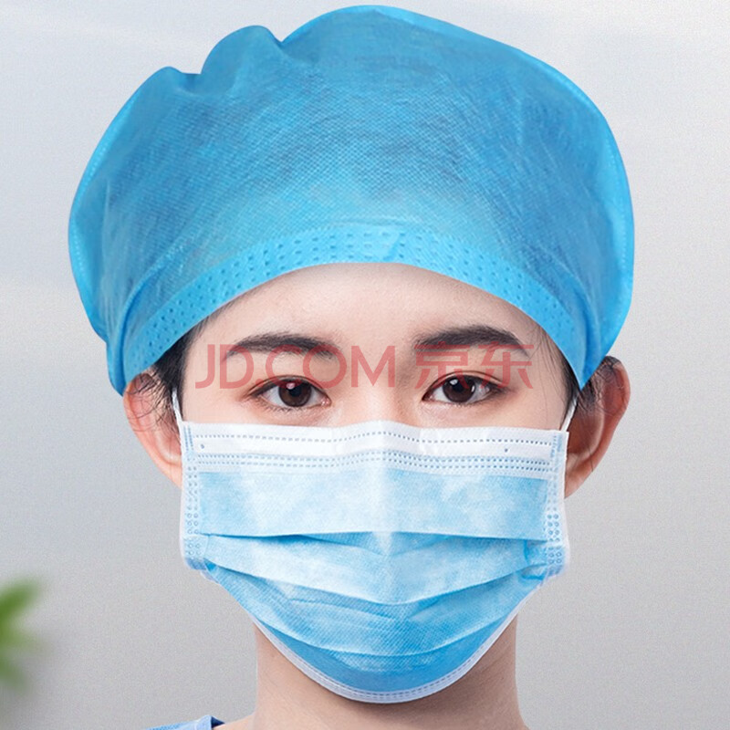 海氏海诺医用帽子 一次性防护无纺布防尘罩 医生护士工作头套 一包