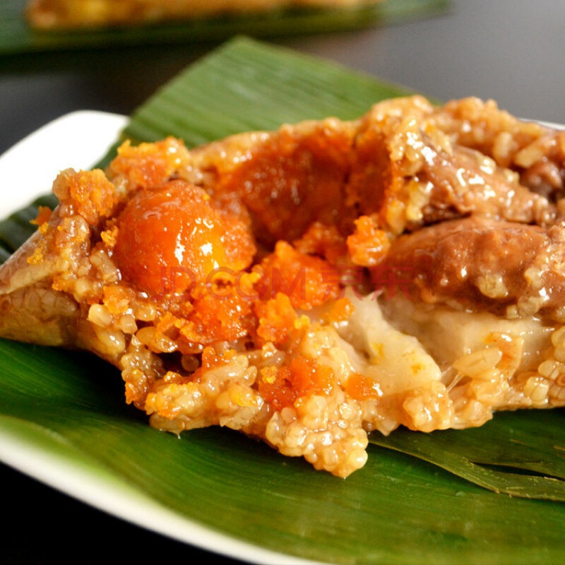 双蛋黄五花大肉粽嘉兴五花肉粽子大粽子板栗肉粽 早餐 200克蛋黄肉粽