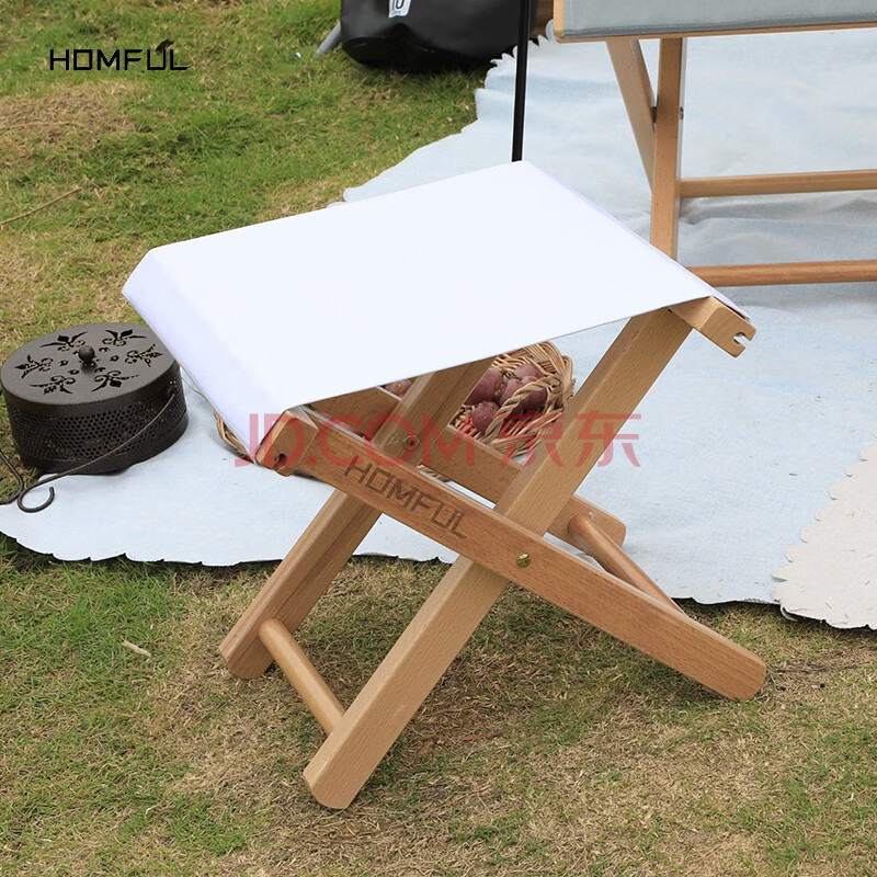 皓风homful户外折叠凳实木小矮凳木马扎坐凳折叠凳便携钓鱼凳子折叠