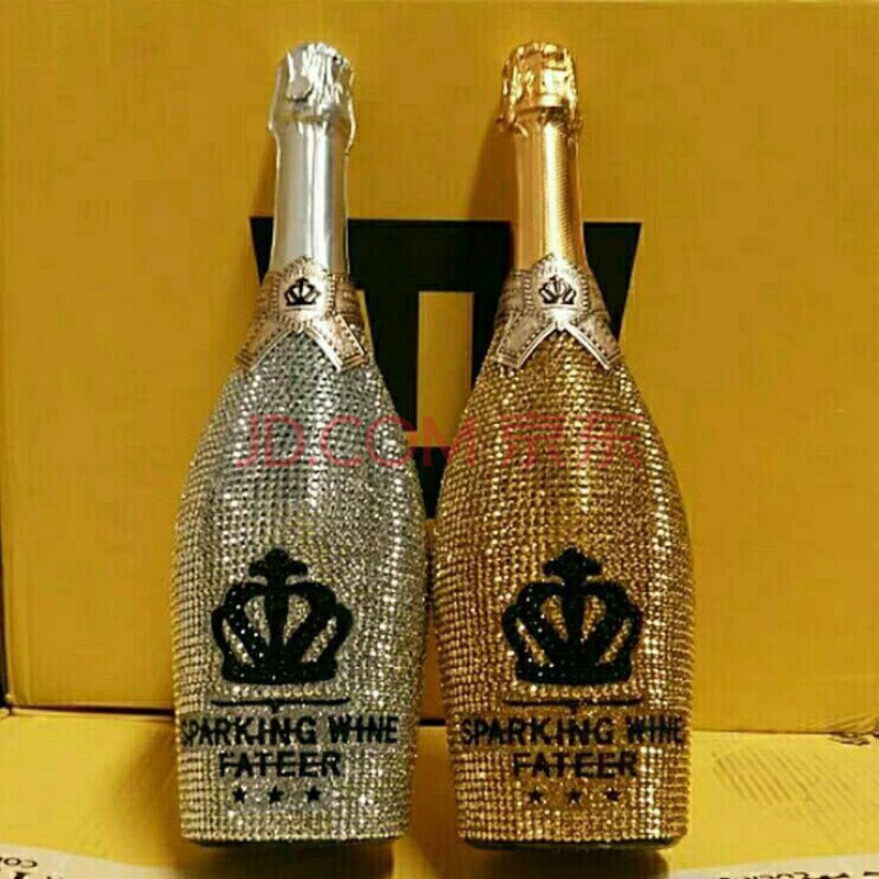 钻石皇冠香槟起泡酒 土豪金香槟750ml单瓶价格酒吧ktv量大价优 金色
