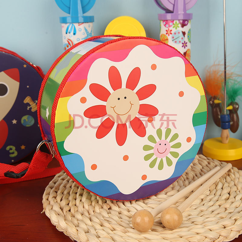 杉贝shanbei 奥尔夫儿童乐器敲鼓打鼓玩具手拍腰鼓鼓小鼓宝宝音乐敲鼓