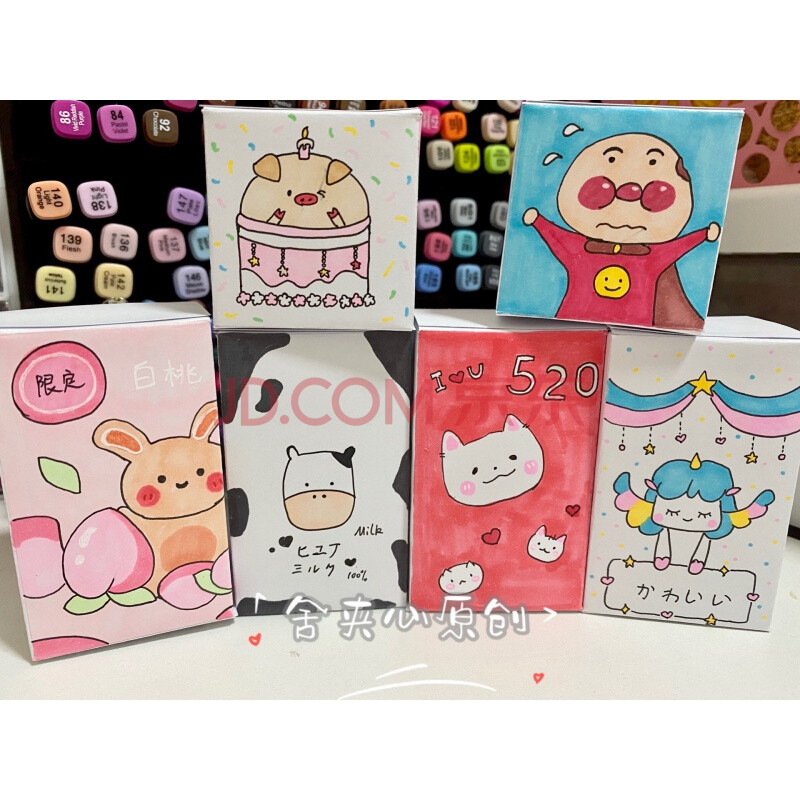 小学生自制盲盒 舍舍夹心手绘粘土发饰盲袋手工成品～ 粘土摆件盲盒