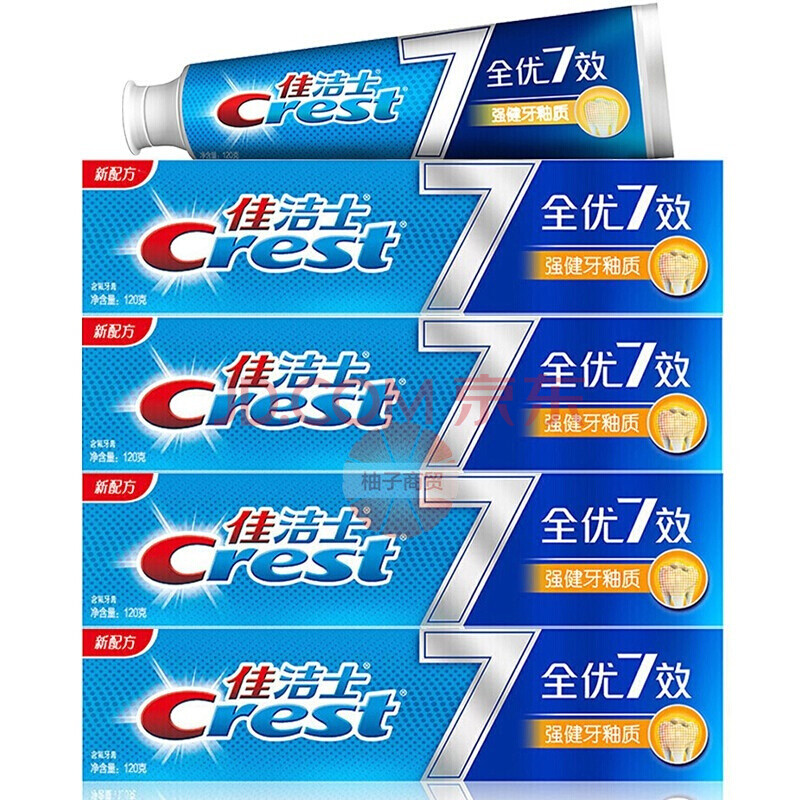 佳洁士(crest) 全优7效强健牙釉质牙膏 120gx4支