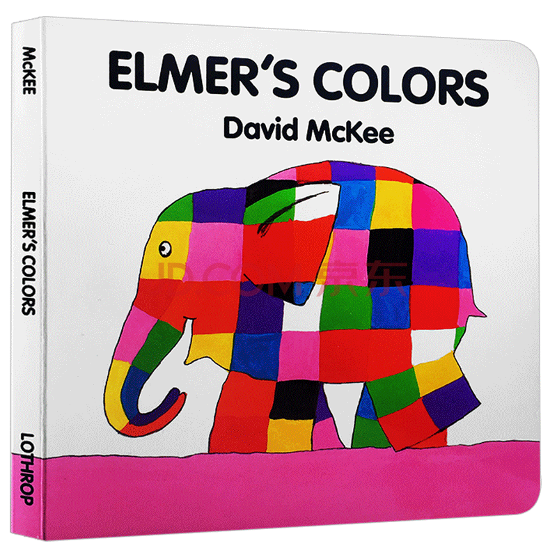elmers colors 花格子大象艾玛认颜色 英文原版绘本 2-3-4-6岁儿童