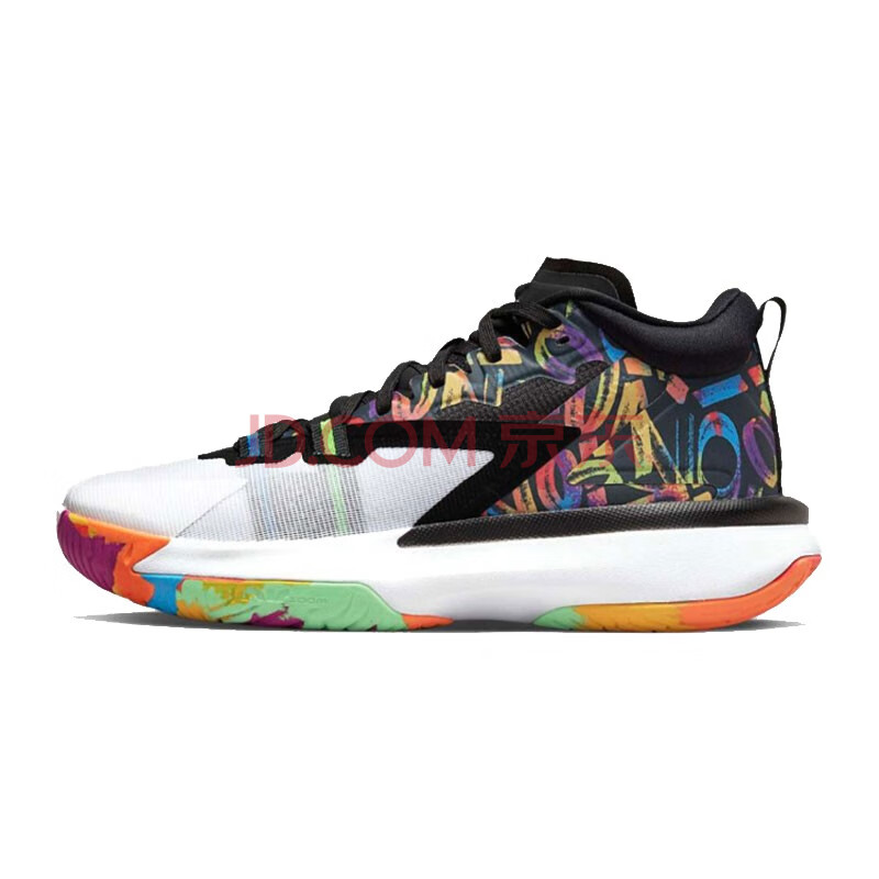 耐克男鞋nike air jordan zion 1 锡安一代黑白缓震蓝篮球鞋da3129