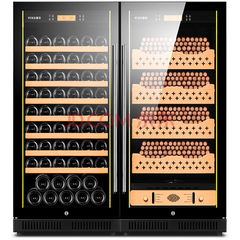 富客(fuke)fk-128cw2雪茄櫃恆溫恆溼雪松木家用創意雪茄紅酒專用冷藏