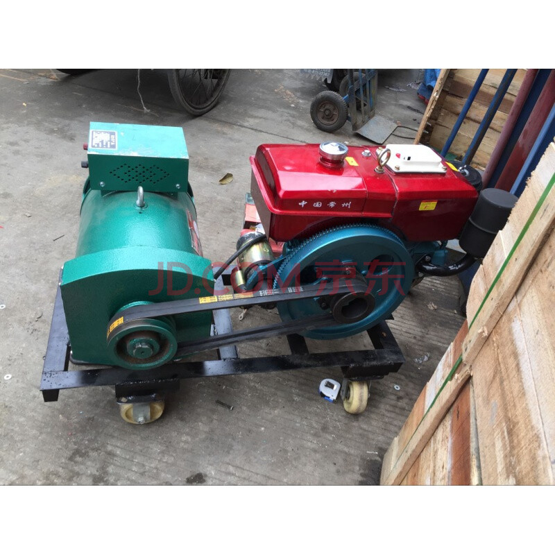 手摇发电机220伏 野外 发电机家用常州单缸手摇柴油发电机组 5/10/15