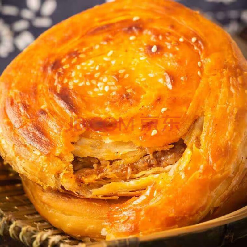 四川特产 军屯锅盔 地方特色牛肉馅饼即食早餐小吃锅魁速冻半成品 10