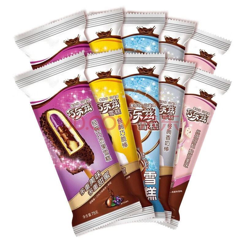 巧乐兹冰淇淋雪糕 经典款巧丝绒冰激凌巧脆棒巧恋果巧丝绒四个圈香奶