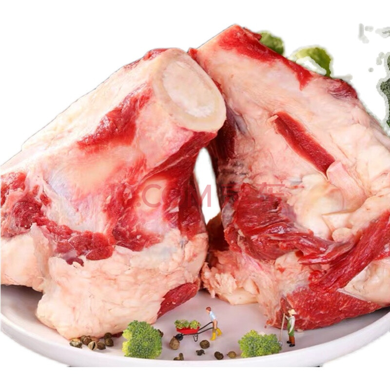 新鲜冷冻带筋肉牛腿骨牛棒骨牛筒骨牛骨头 牛骨髓牛肉汤食材 6斤