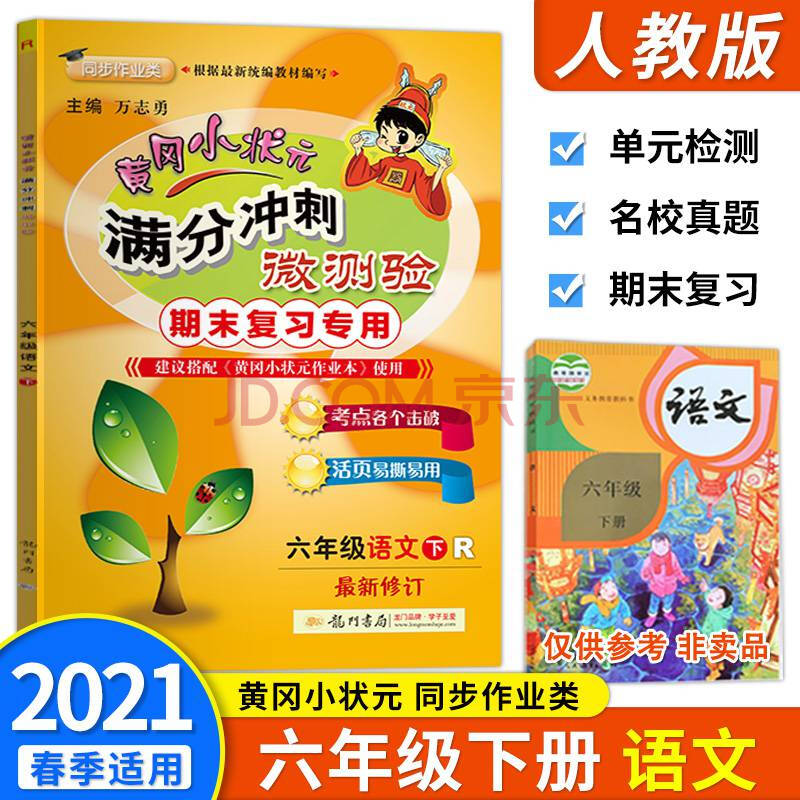 微测验人教版小学六6年级下册语文期末单复习名校真题试卷卷子测试