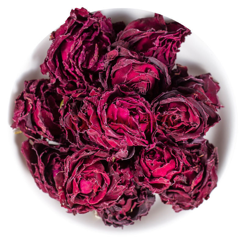 云南墨红玫瑰花冠特级干玫瑰50g250g非法国玫瑰平阴玫瑰花茶 墨红玫瑰