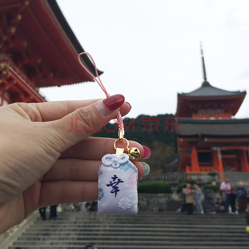 品質保證日本清水寺御守學業考試櫻花鈴鐺開運櫻鈴健康祈福護身符掛件