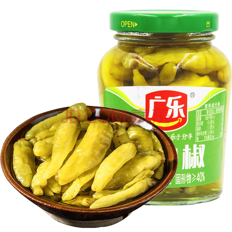 四川泡菜 广乐野山椒200g瓶装泡椒泡小米辣小米辣咸菜下饭菜自制酸辣