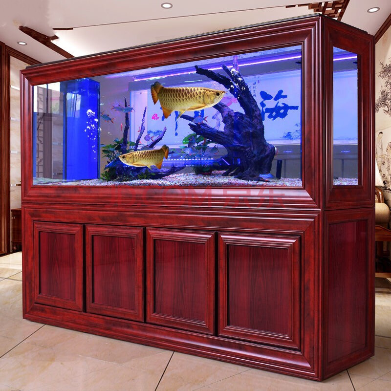 帝乐奇 s35(150*50*80底过滤)中式生态龙鱼缸水族箱家用客厅大型隔断