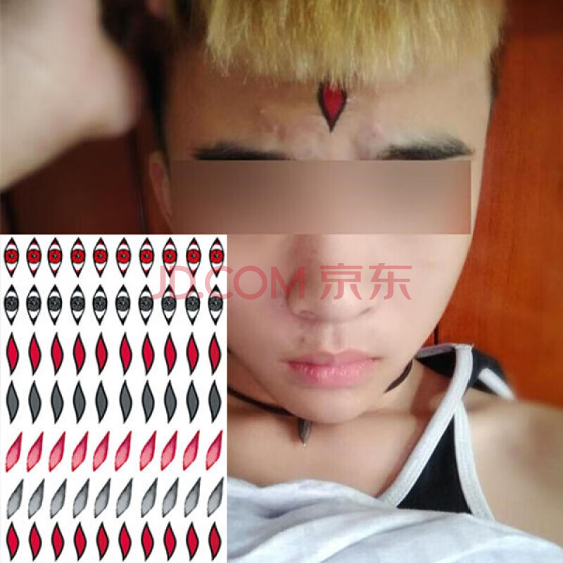 桑雀天眼纹身贴眼睛防水刺青仿真纹身脸部纹身男女眉心贴手指贴精神