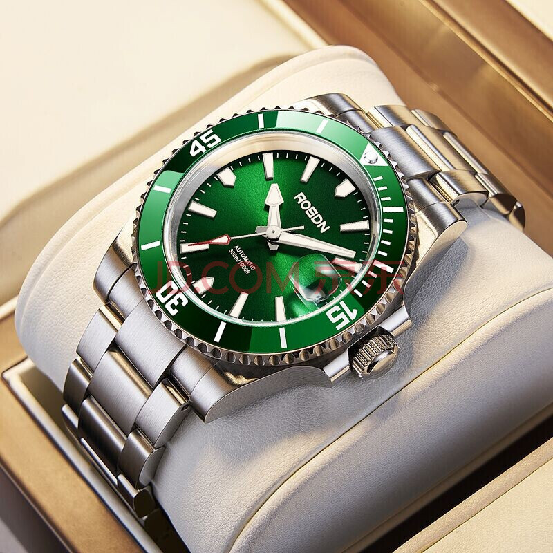 劳士顿(rosdn)手表男多功能学生运动男士手表绿水鬼系列商务潜水夜光
