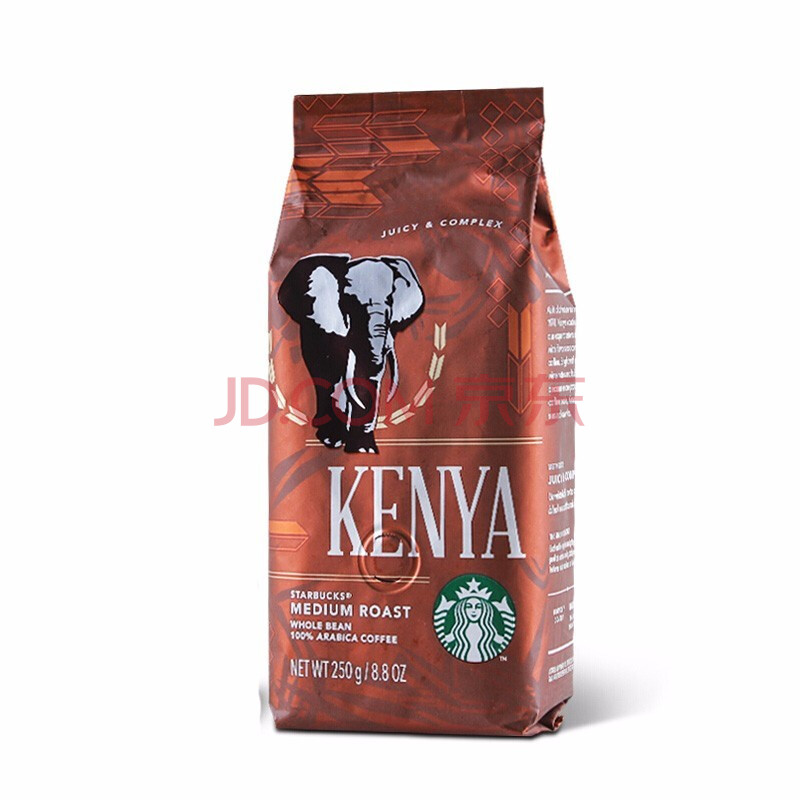 美国进口纯黑咖啡豆 可代研磨咖啡粉 250g肯亚咖啡豆