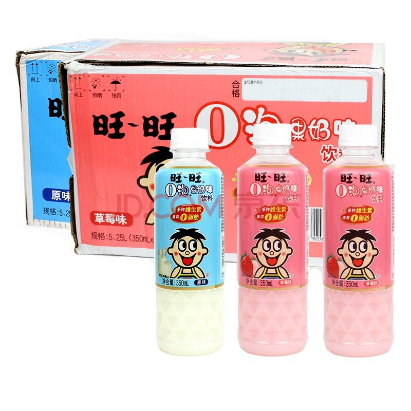 【多口味】旺旺o泡果奶味甜味风味奶饮品多口味瓶装儿童休闲饮料 原味