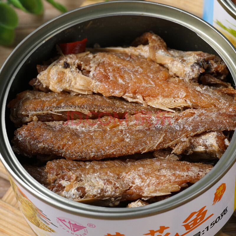 六罐五香黄花鱼罐头山东特产香辣香酥黄花鱼即食麻辣海鲜熟食 香辣