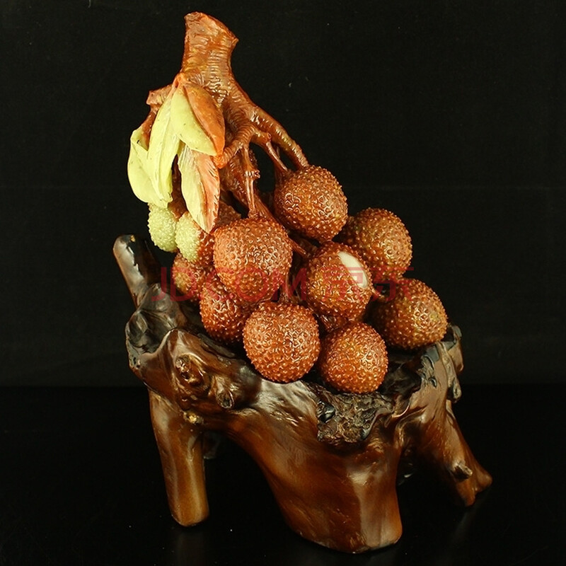 福建寿山石精工雕刻摆件 荔枝 cy
