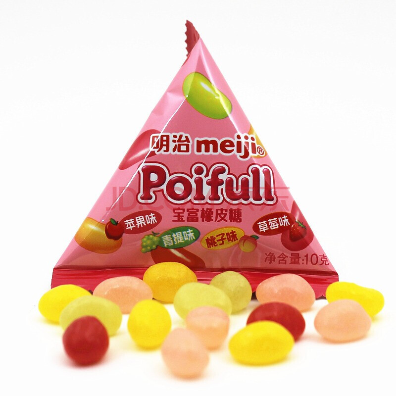 便携装巧克力散装零食 礼生日礼物包装 橡皮糖巧克力草莓口味200g(10g