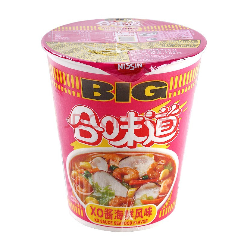 日清合味道杯面big大杯装6杯组合方便面泡面猪骨浓汤豚骨味面即食 xo