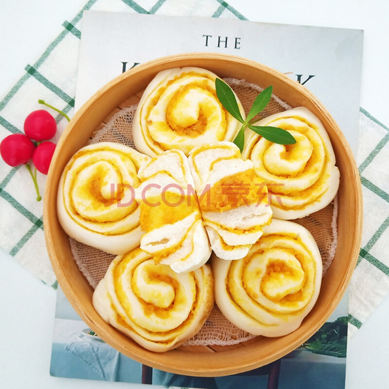 顺丰速运 椰蓉奶黄花卷270克6只早餐速食加热即食广式面点半成品点心