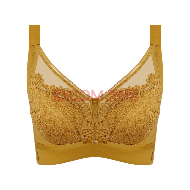 贵夫人大胸显小超薄内衣女收副乳防下垂聚拢文胸9269 藤黄 75c/34c【