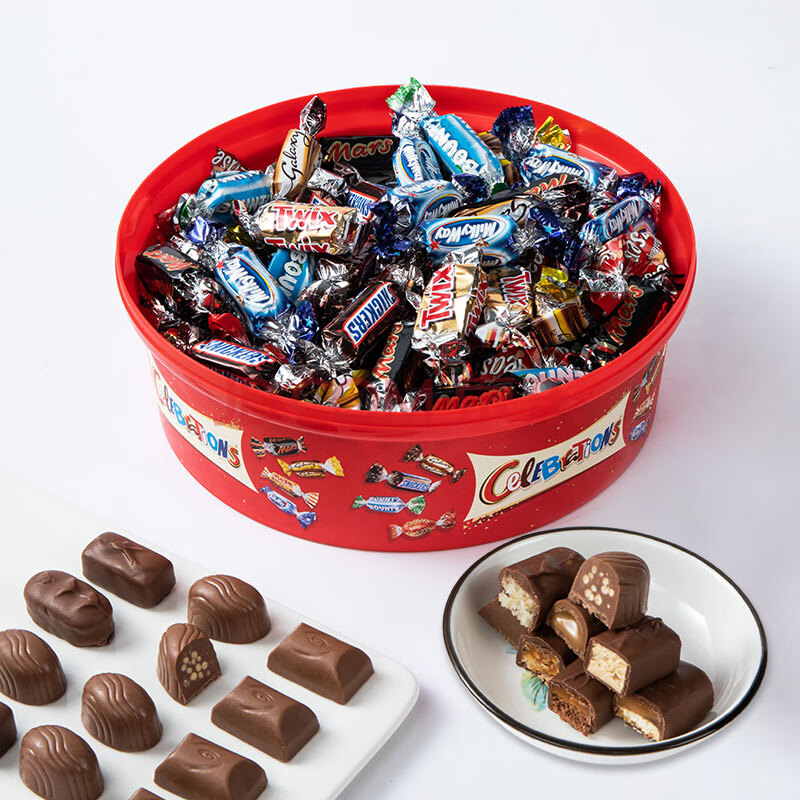 英国进口mars玛氏巧克力礼盒装650g大脸盆什锦夹心喜糖果礼物零食8种