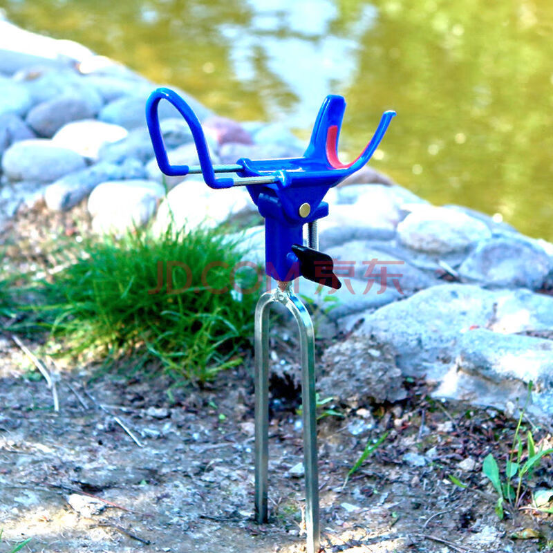 新款钓鱼炮台支架手竿海竿两用万向地插不锈钢海杆钓鱼竿支架渔具鱼竿