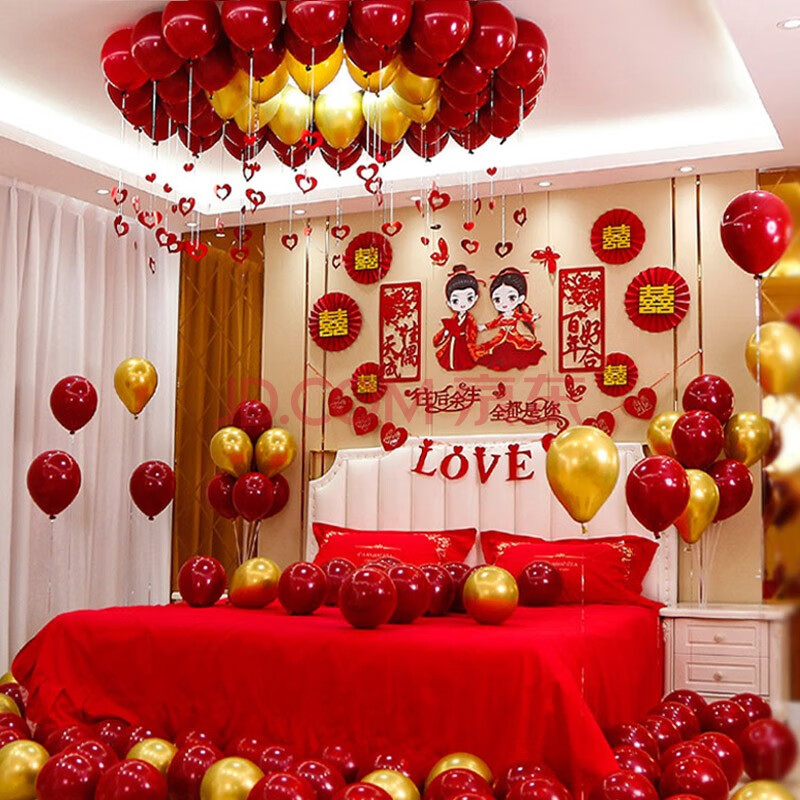 套装新房客厅背景墙装扮浪漫创意婚礼婚庆用品 婚房套装1【花样年华】