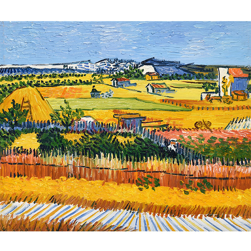 【油画】临摹梵高《麦田》