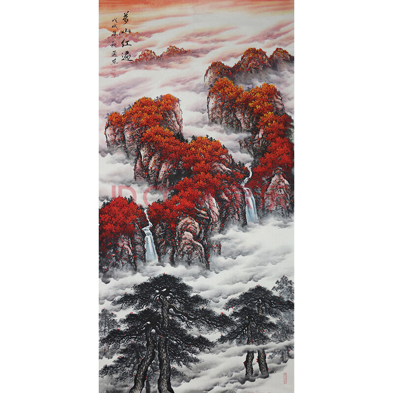 罗科通,职业画家,万山红遍,编号o834