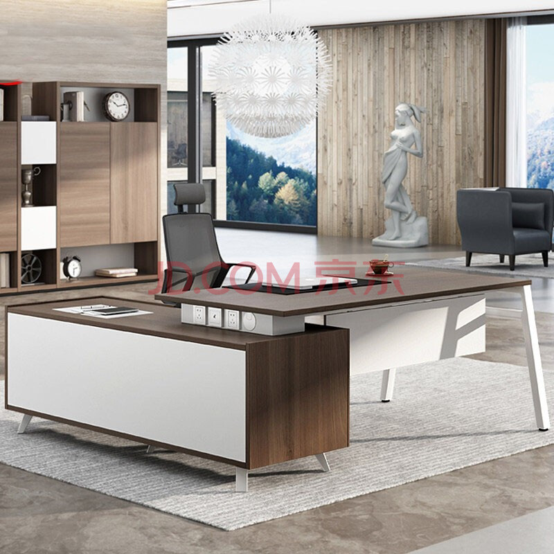 【木野】经理主管办公桌 现代简约 my-298 班前椅【西皮】