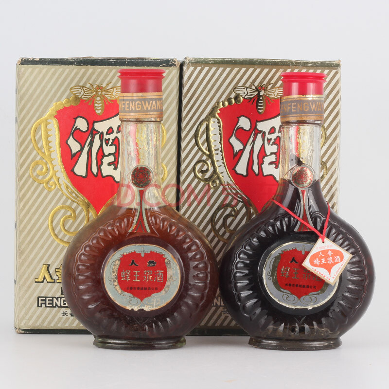【吉林出品】梅花牌人参蜂王浆酒 80年代末 750ml2瓶 (a41)(补酒)