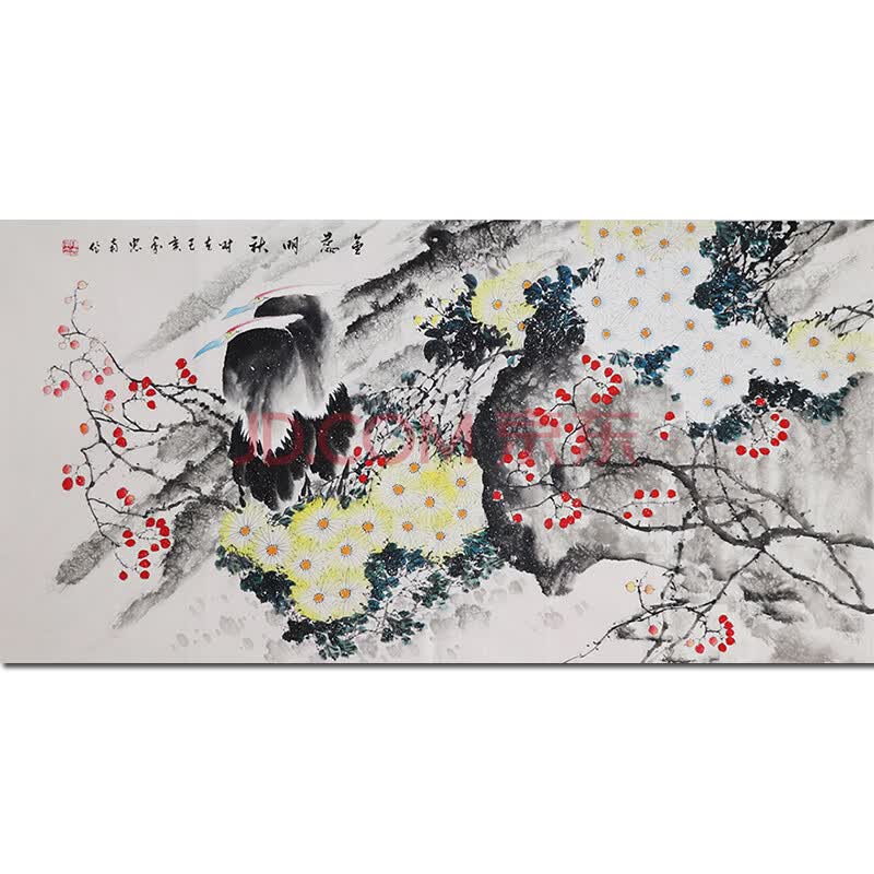 陈忠南 四尺精品【金蕊鸣秋】z0419-珍品拍卖-京东拍卖