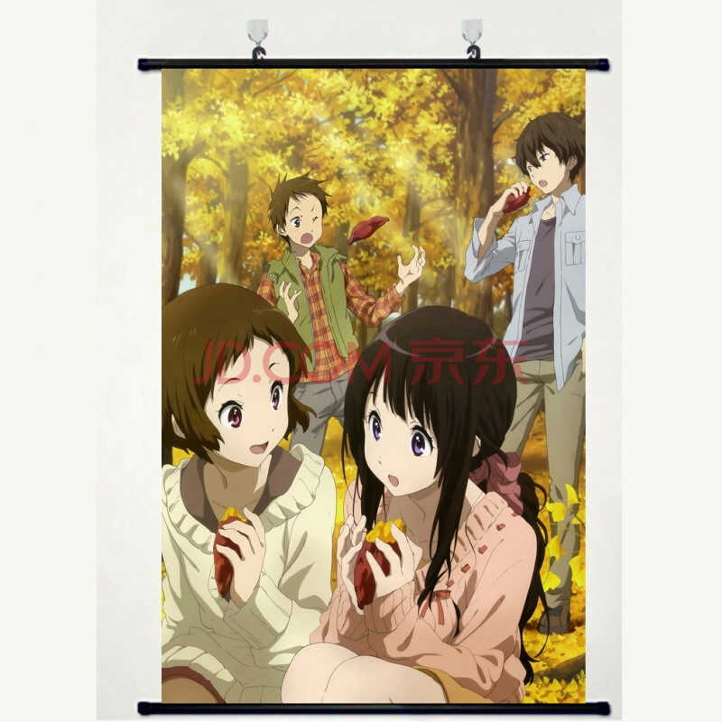 京阿尼 冰菓/冰果千反田爱瑠/折木奉太郎动漫卷轴挂画布画海报 c款 40