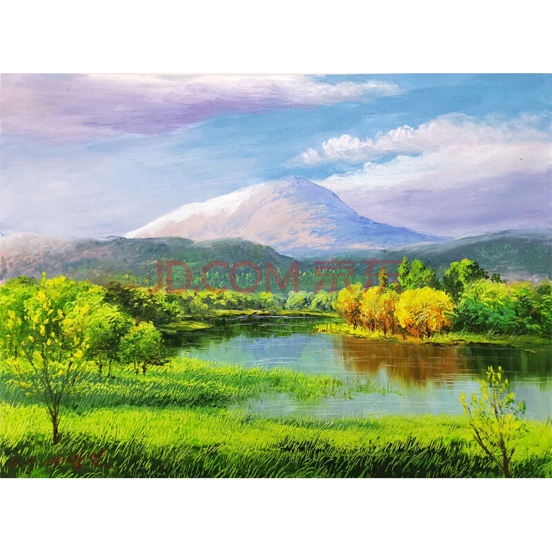 朝鲜一级画家 金光日《远眺》b