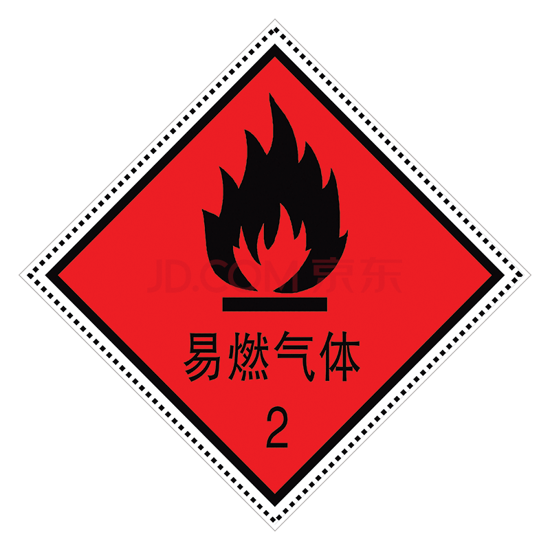 tdp04 易燃气体 标志 30*30厘米 覆膜防水pp贴纸