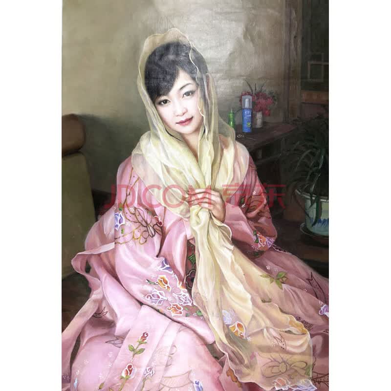 朝鲜油画 功勋艺术家 郑赫精品《新娘子》