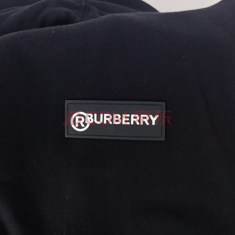 标的72 BURBERRY 男士裁片徽标印花棉质连帽开衫夹克 L码