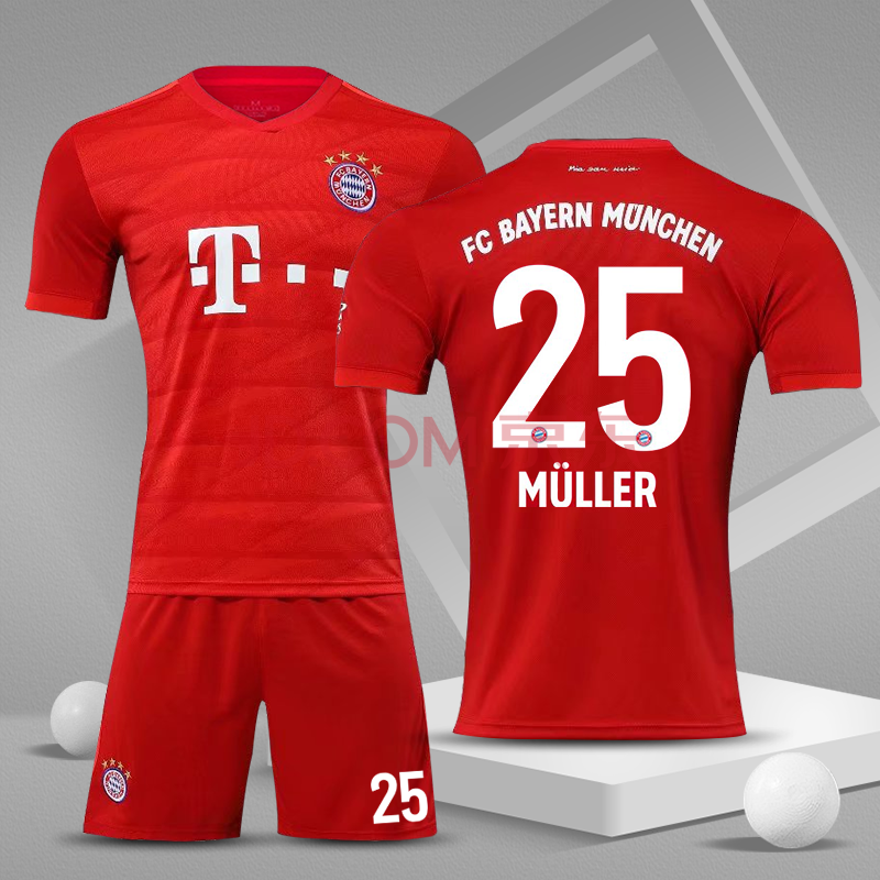 拜仁慕尼黑球衣 穆勒足球服成人儿童足球服套装男定制训练比赛队服