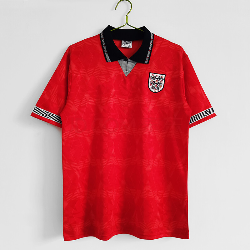 【國貨潮品】1990賽季英格蘭復古主客場足球服球衣england 1990英格蘭