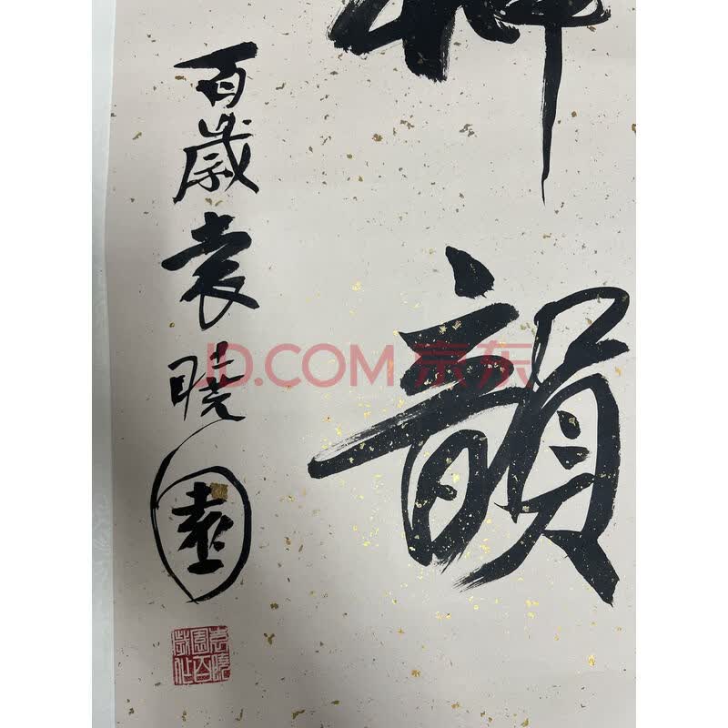20190402srq423行书书法,神韵字样,作者袁晓园。尺寸42*64-海关/政府-京东拍卖